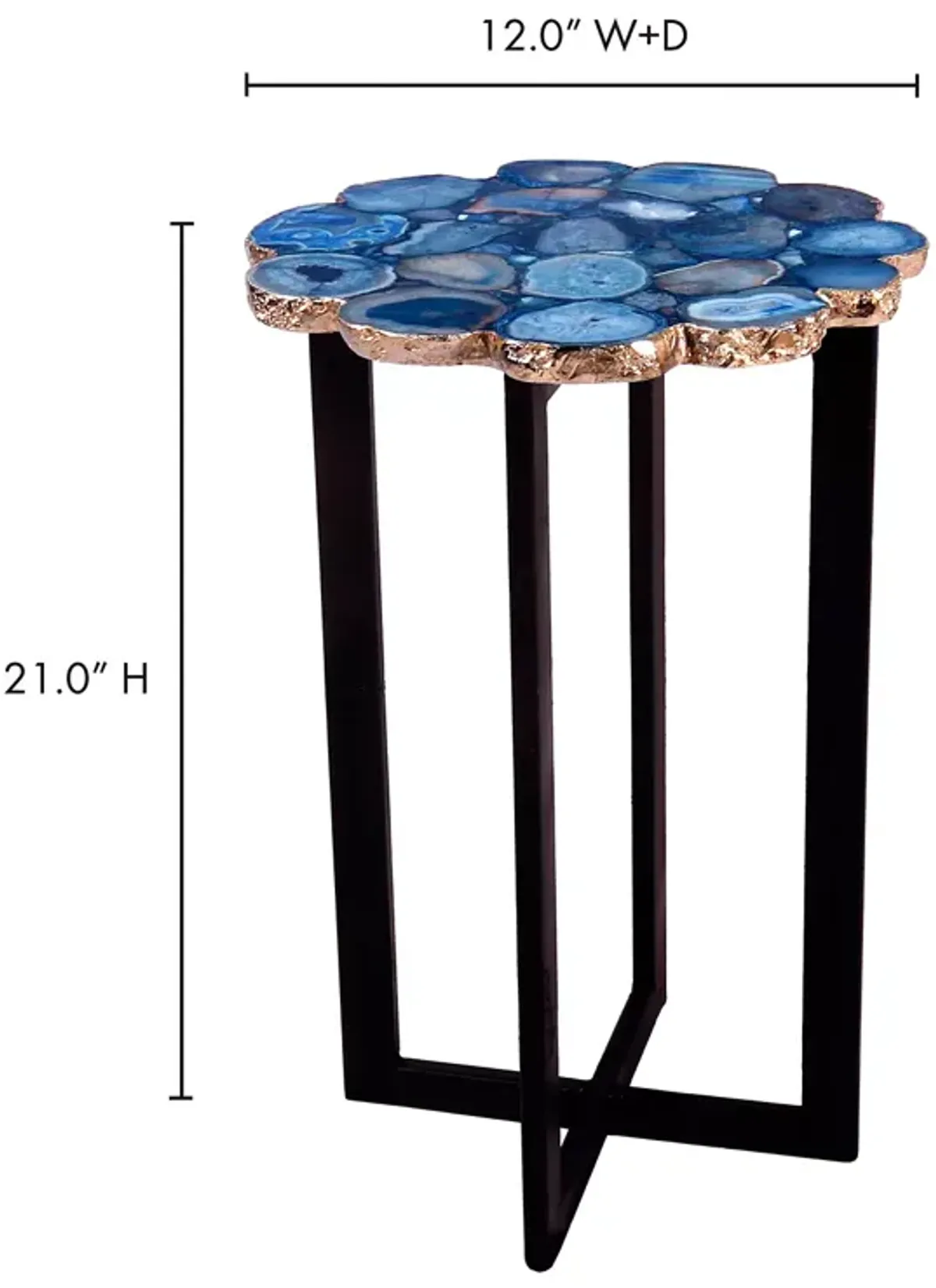 Azul Agate Accent Table