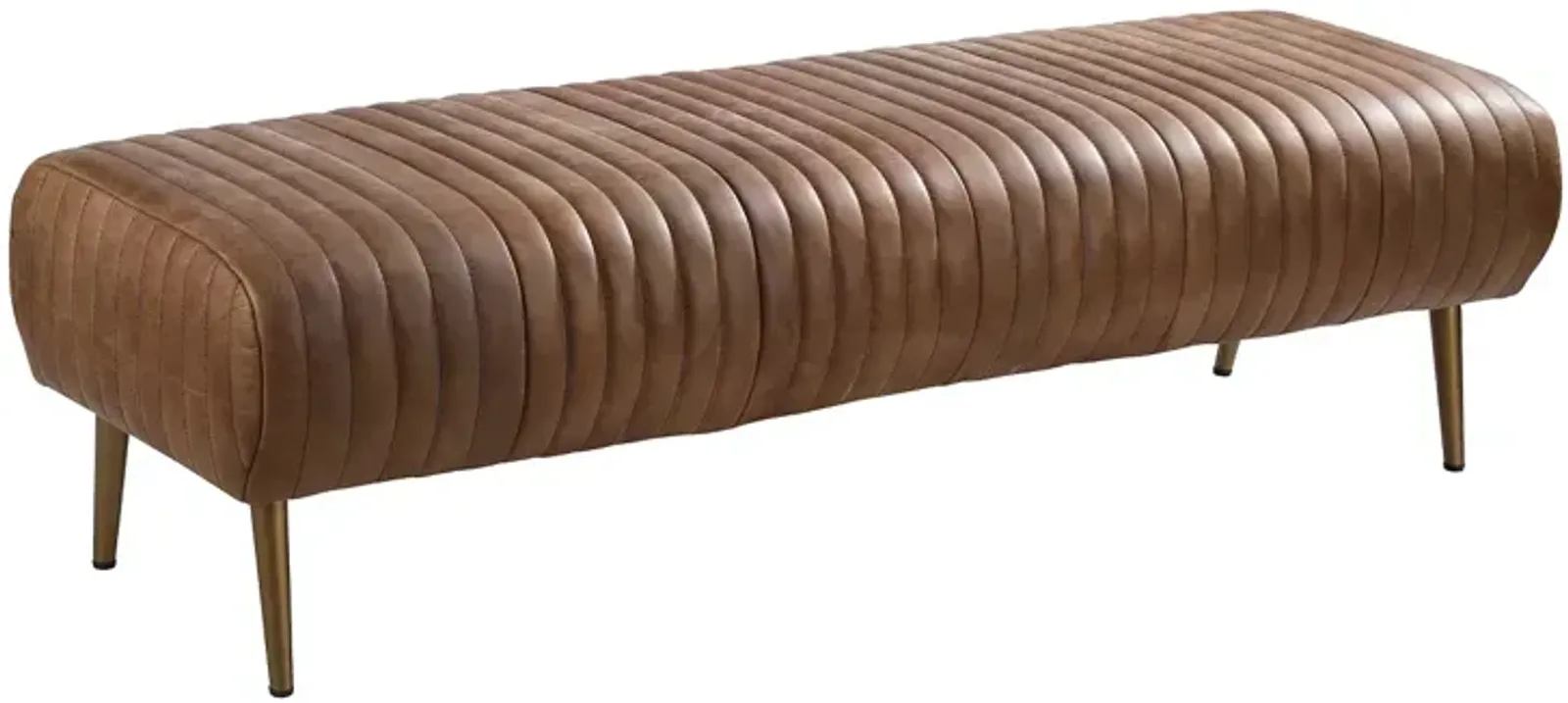 Endora Bench Open Road Brown Leather