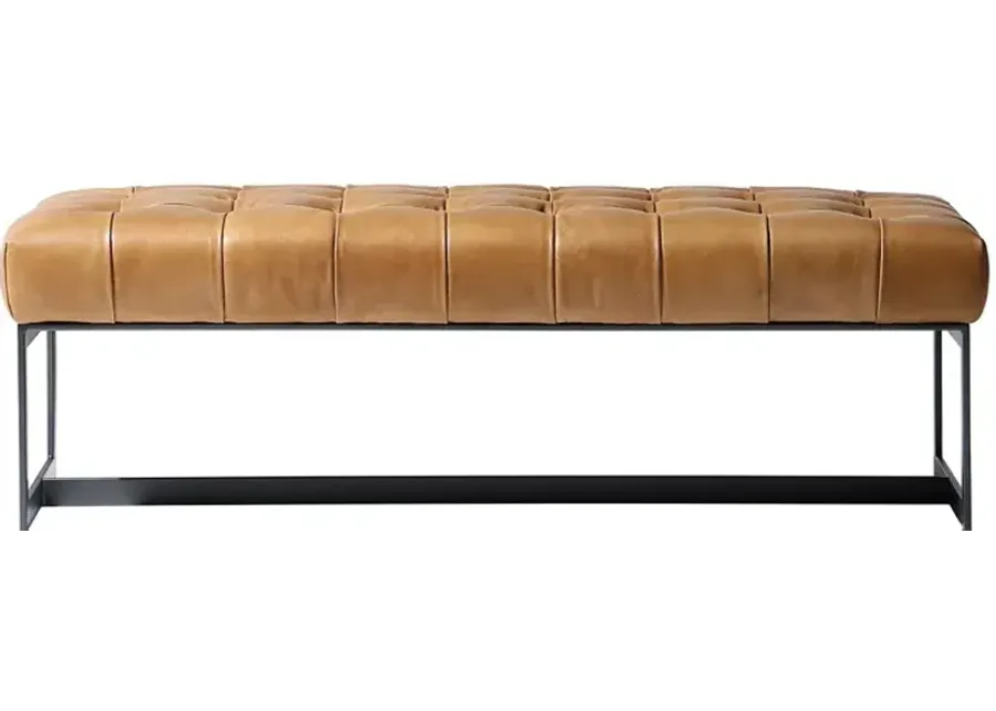 Wyatt Leather Bench