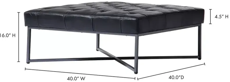 Thad Leather Ottoman