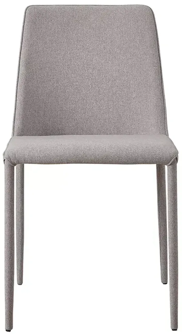 MOE'S HOME COLLECTION Nora Fabric Dining Chair Light Gray, Set of 2
