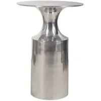 MOE'S HOME COLLECTION Rassa Polished Silver Tone Accent Table