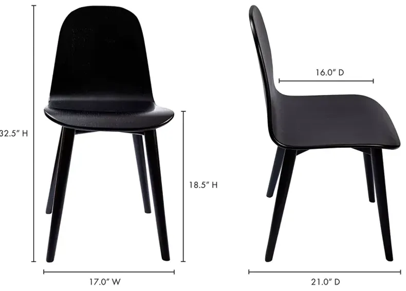 MOE'S HOME COLLECTION Lissi Black Dining Chair 