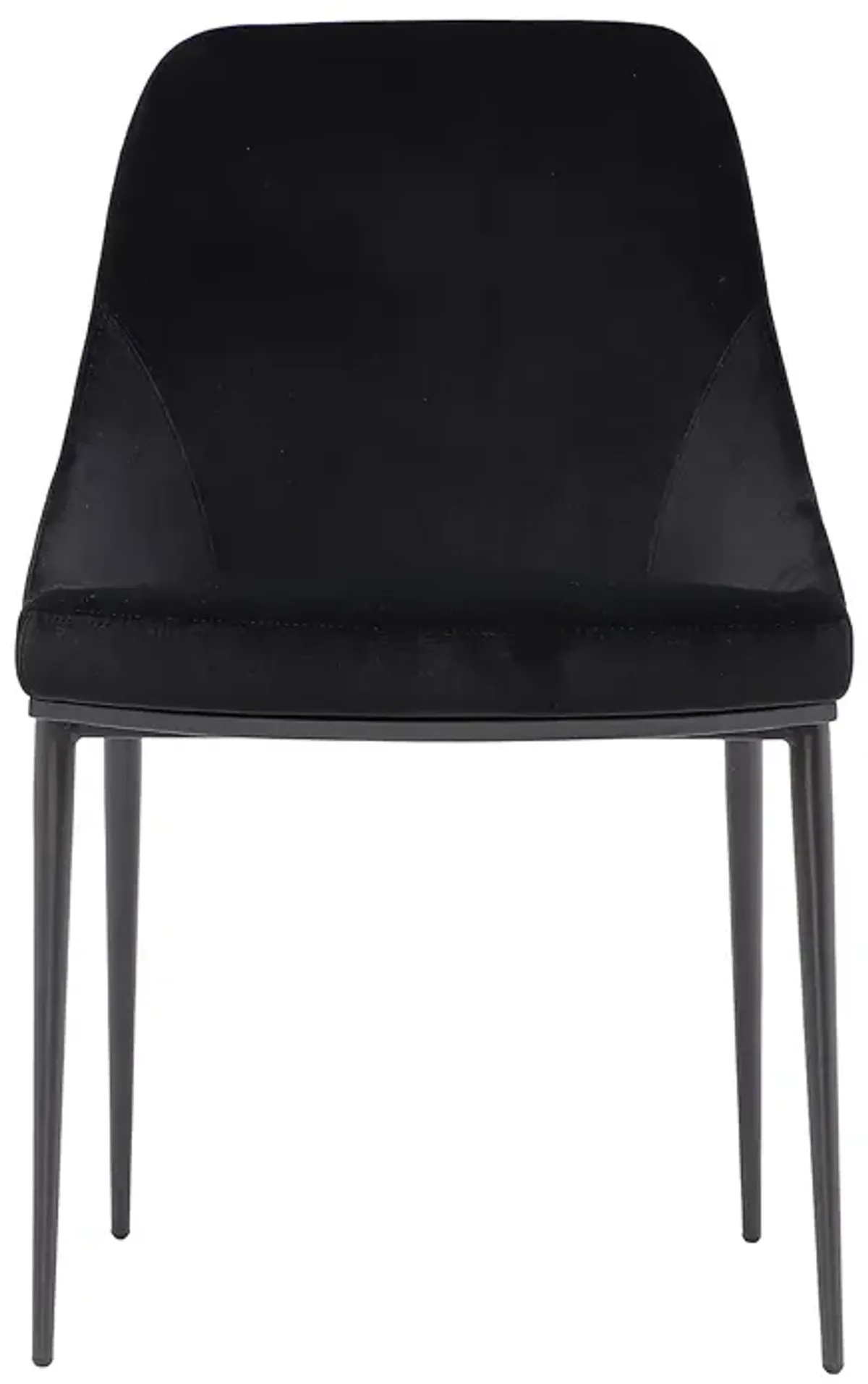 MOE'S HOME COLLECTION Dining Chair Shadowed Black Velvet, Set of 2