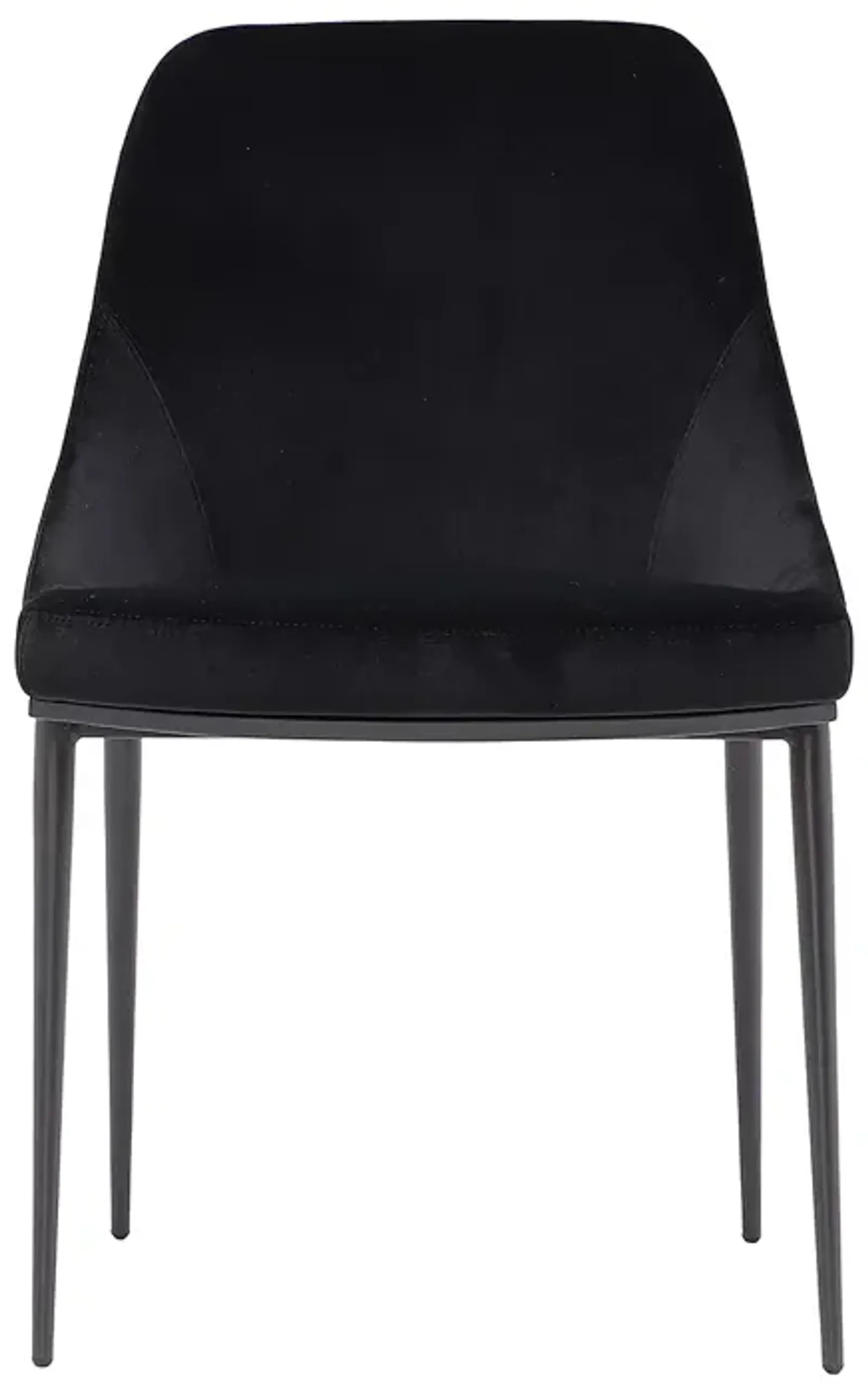 MOE'S HOME COLLECTION Dining Chair Shadowed Black Velvet, Set of 2