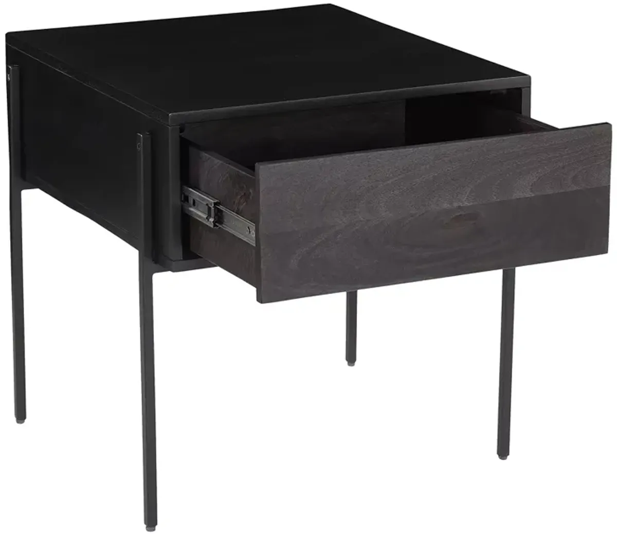 MOE'S HOME COLLECTION Tobin Side Table, Charcoal