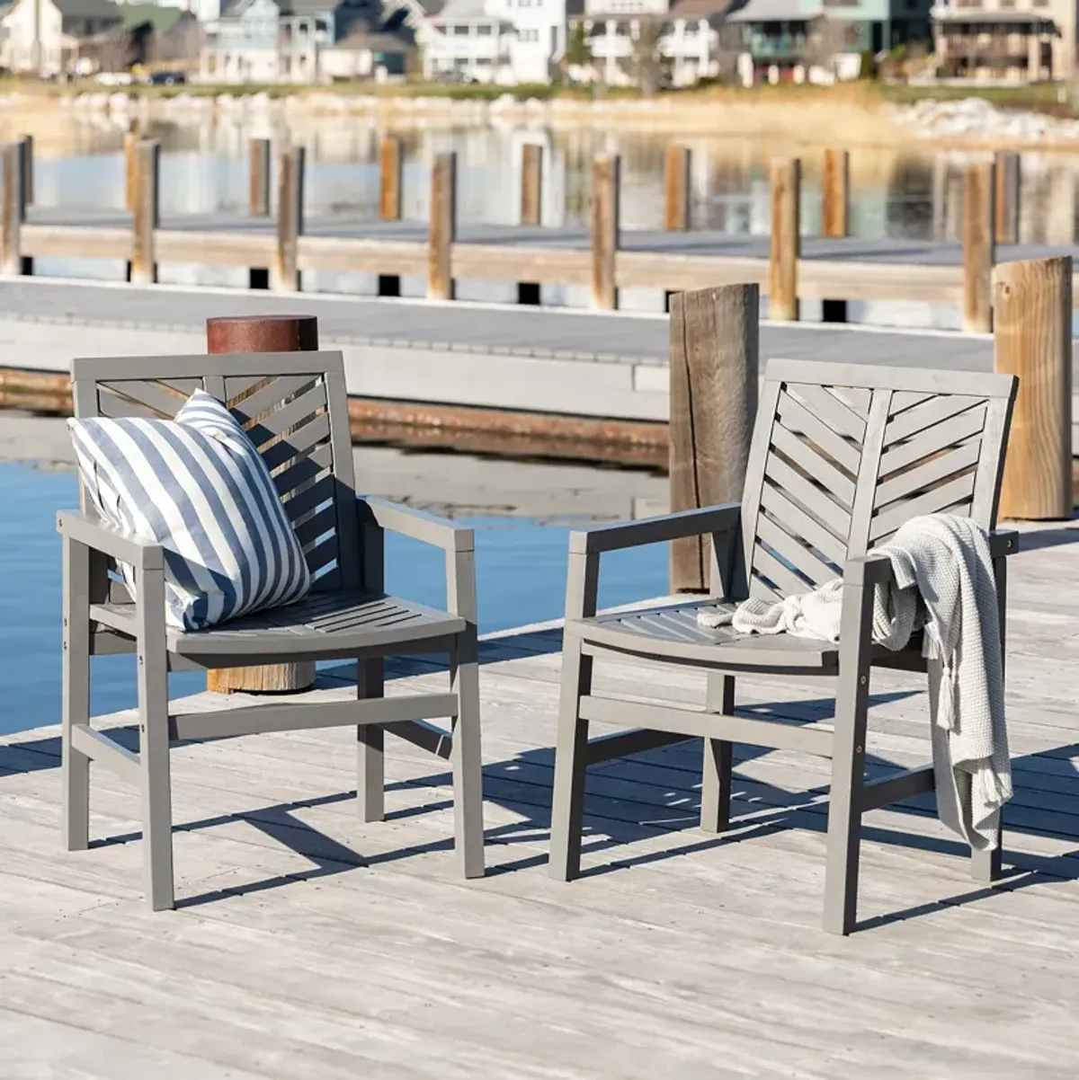 Sparrow & Wren Harbor Outdoor Patio Chairs, Set of 2