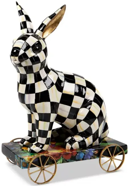 Mackenzie-Childs Courtly Check Bunny on Parade Sculpture