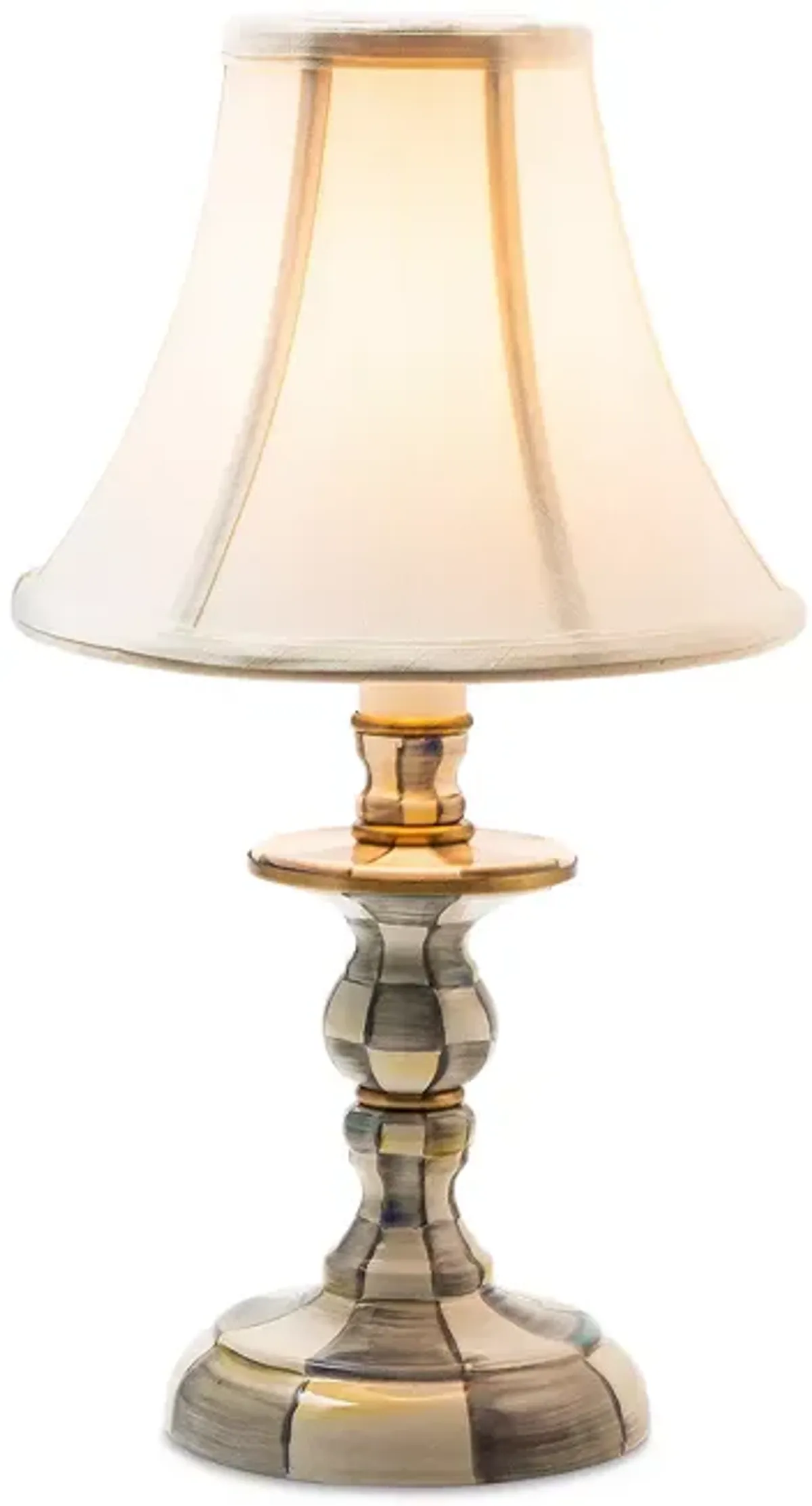 Mackenzie-Childs Sterling Check Candlestick Table Lamp