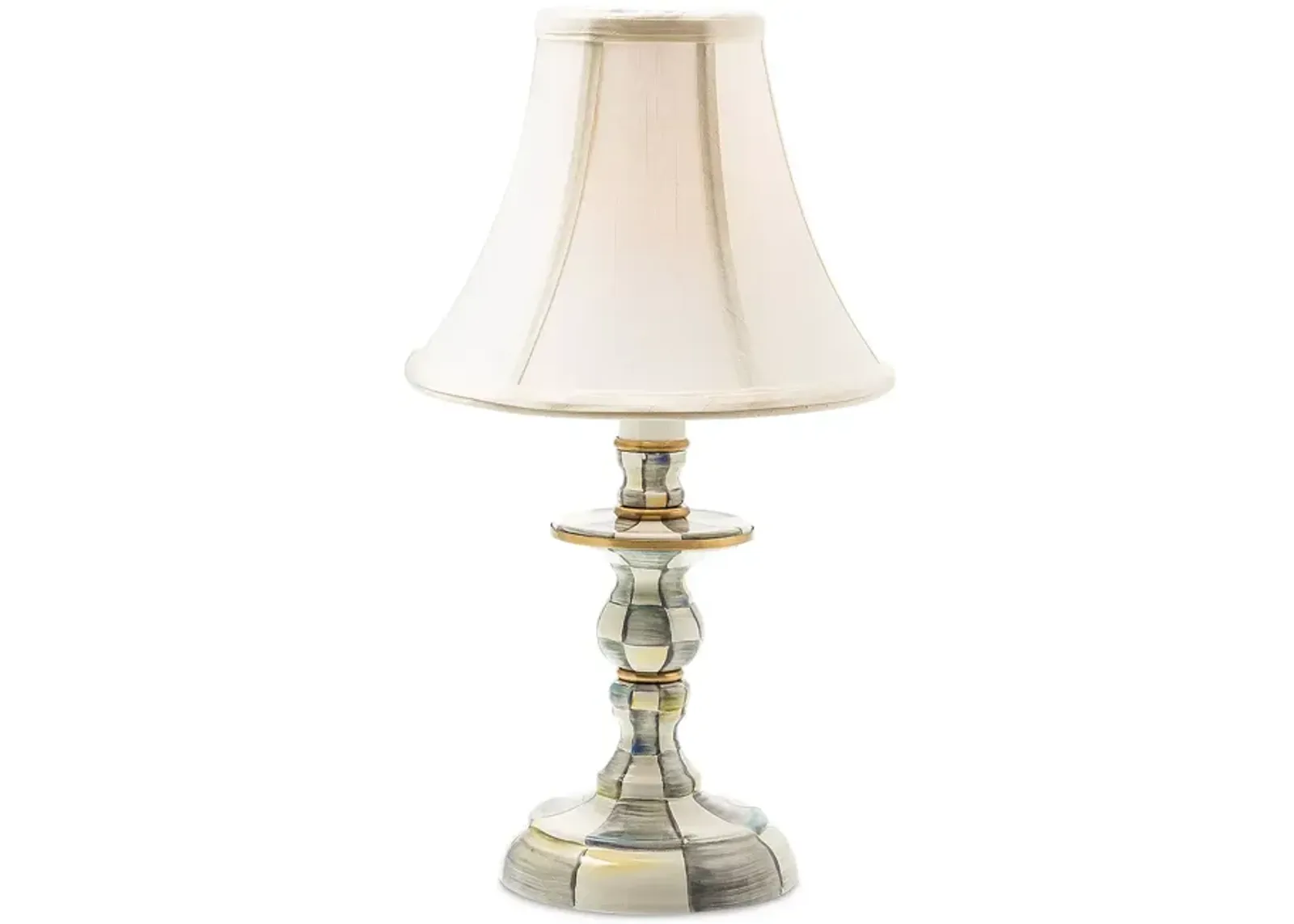 Mackenzie-Childs Sterling Check Candlestick Table Lamp