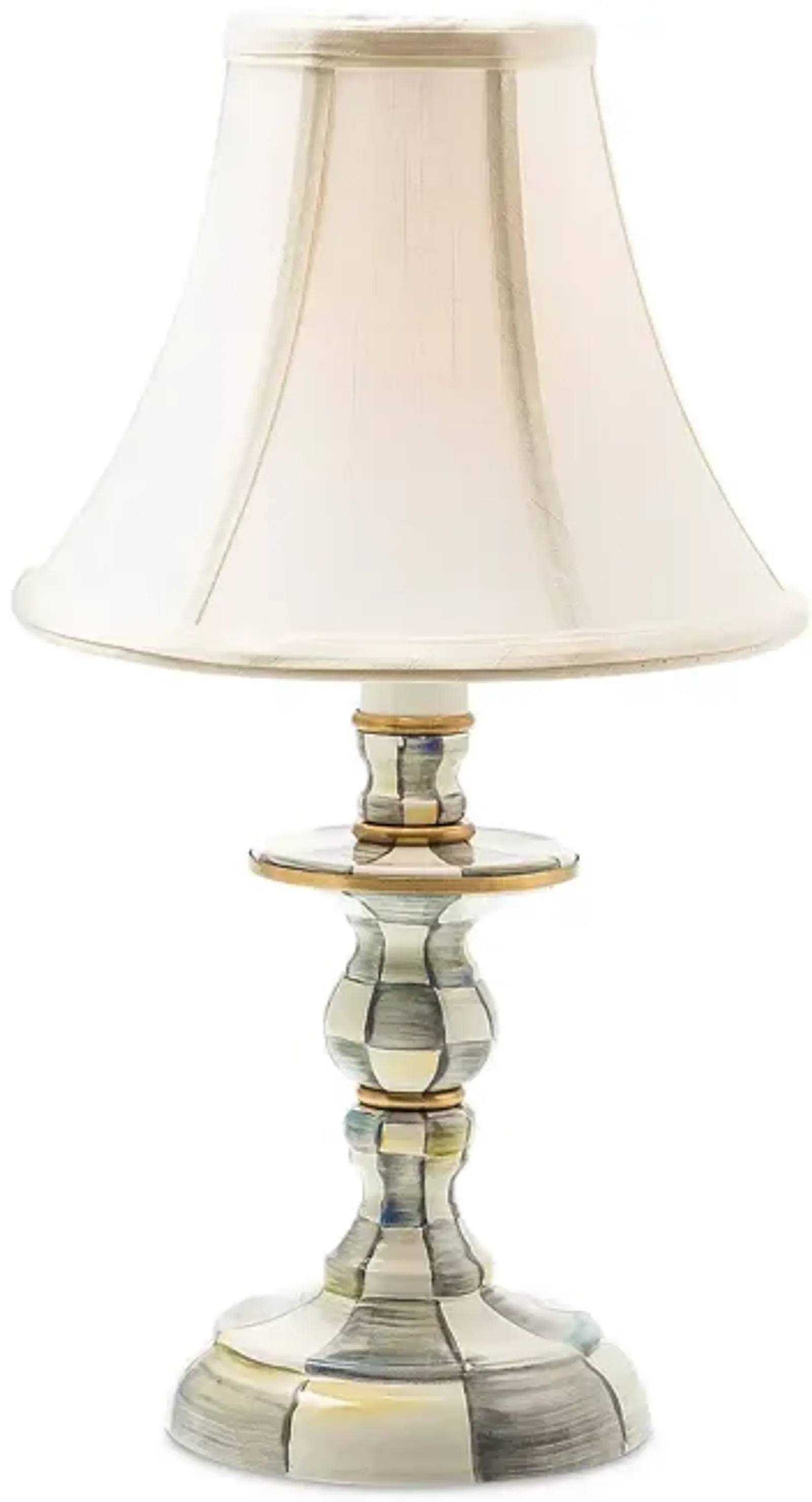 Mackenzie-Childs Sterling Check Candlestick Table Lamp