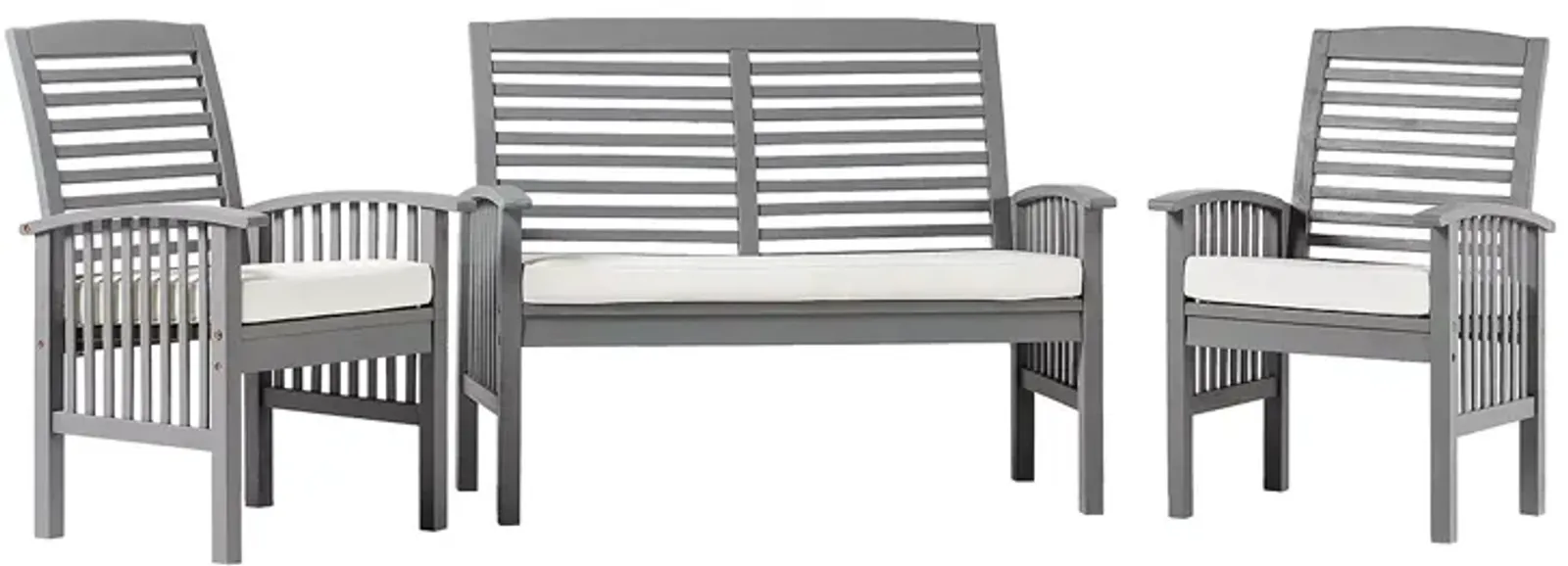 WALKER EDISON Acacia Three Piece Patio Set