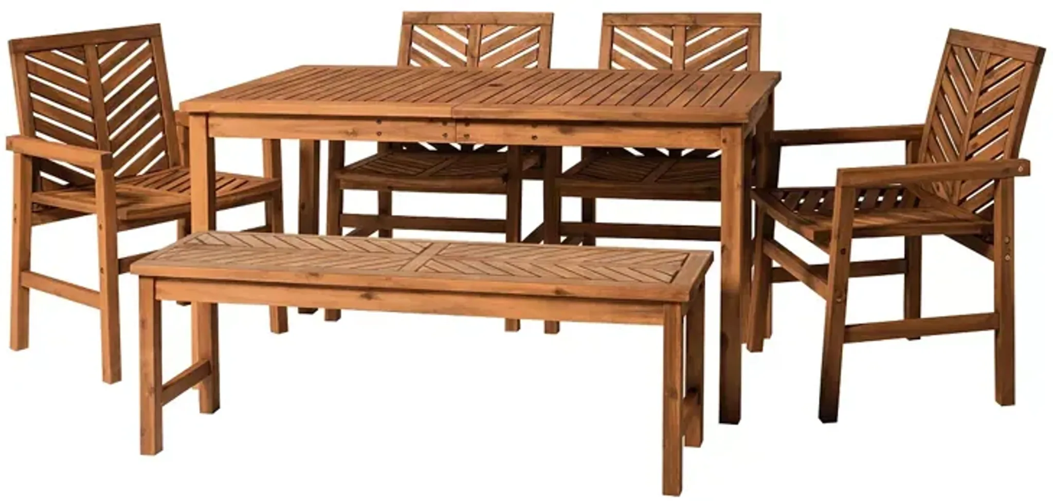Walker Edison 6 Piece Chevron Outdoor Patio Dining Set Bloomingdales ...
