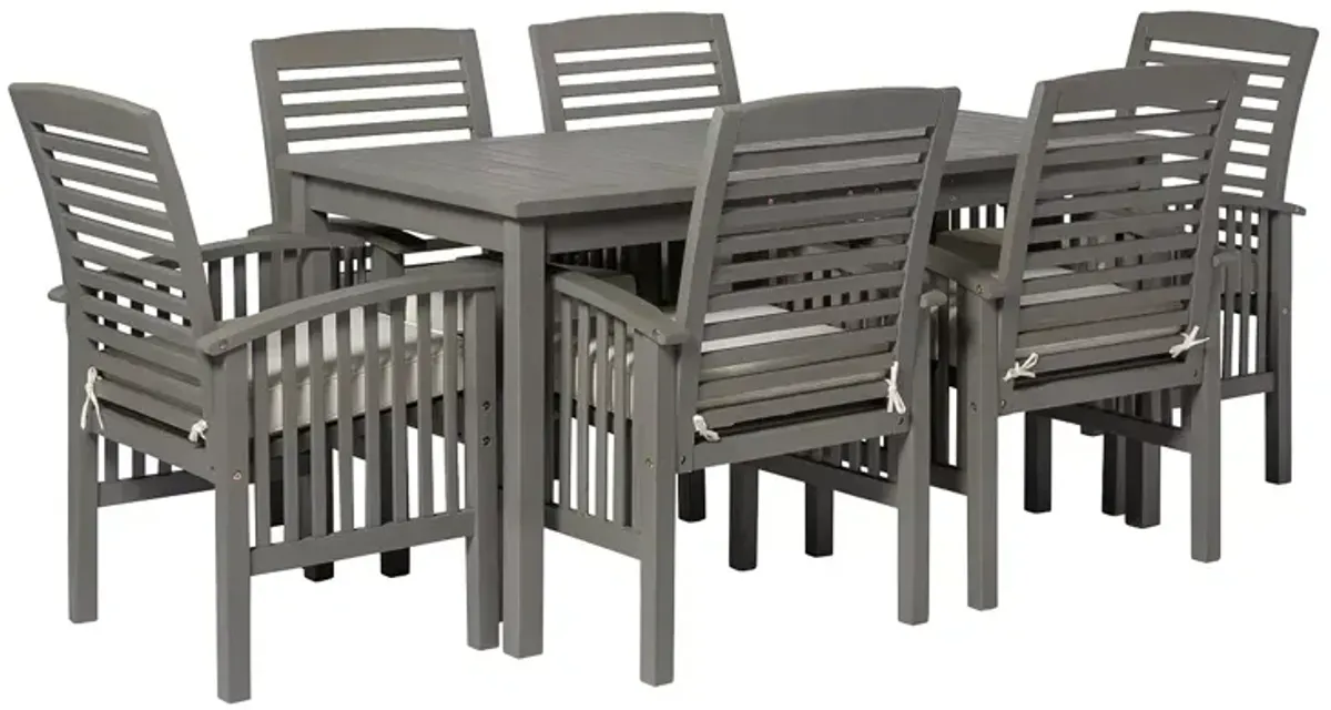 WALKER EDISON 7 Piece Modern Outdoor Patio Dining Set