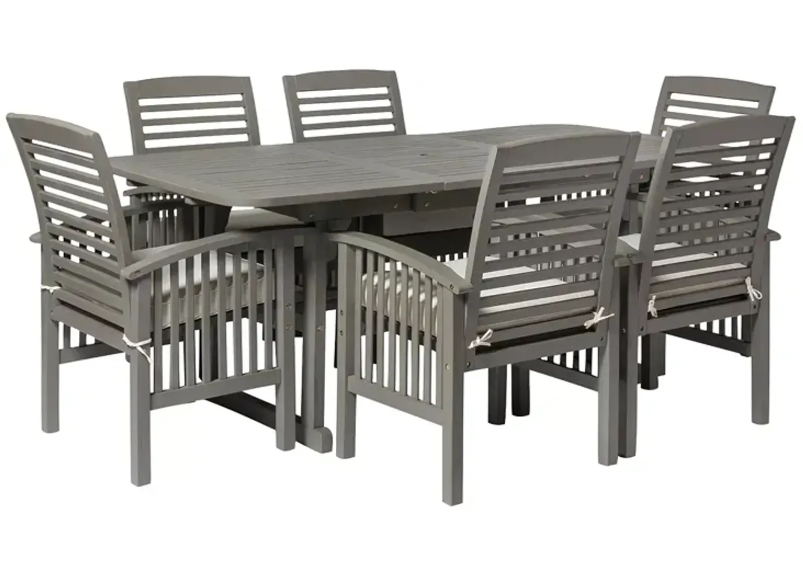 WALKER EDISON 7 Piece Classic Outdoor Patio Dining Set