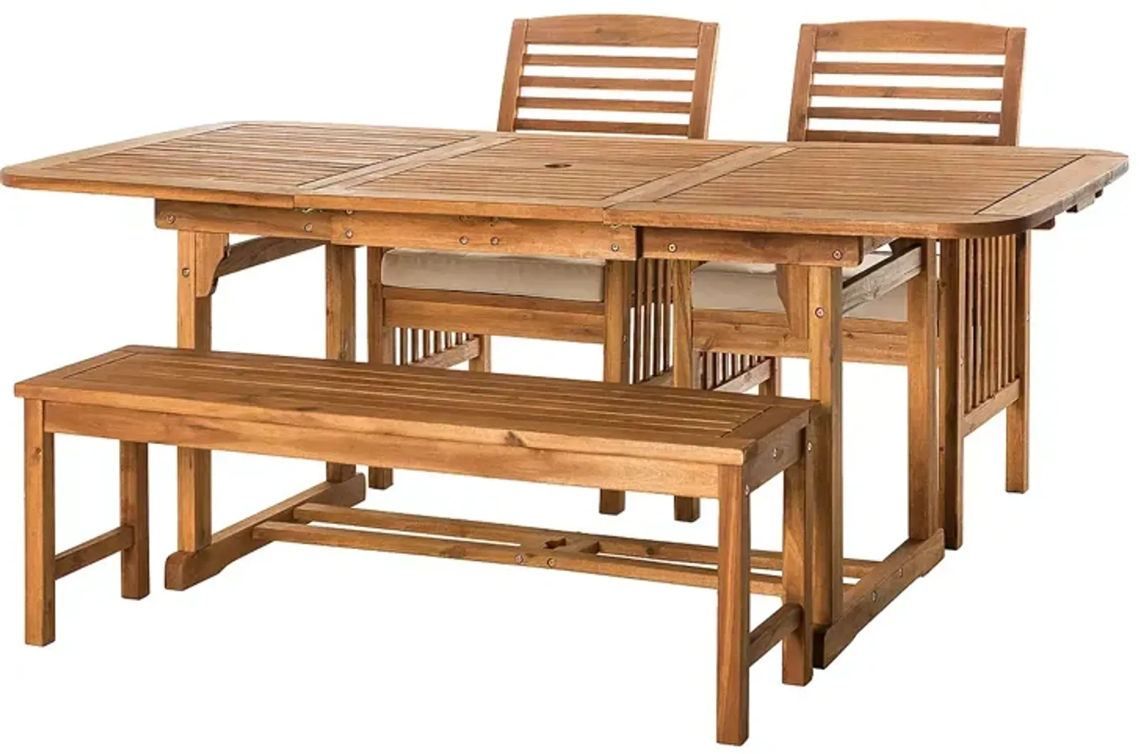 WALKER EDISON 4 Piece Patio Dining Table Set