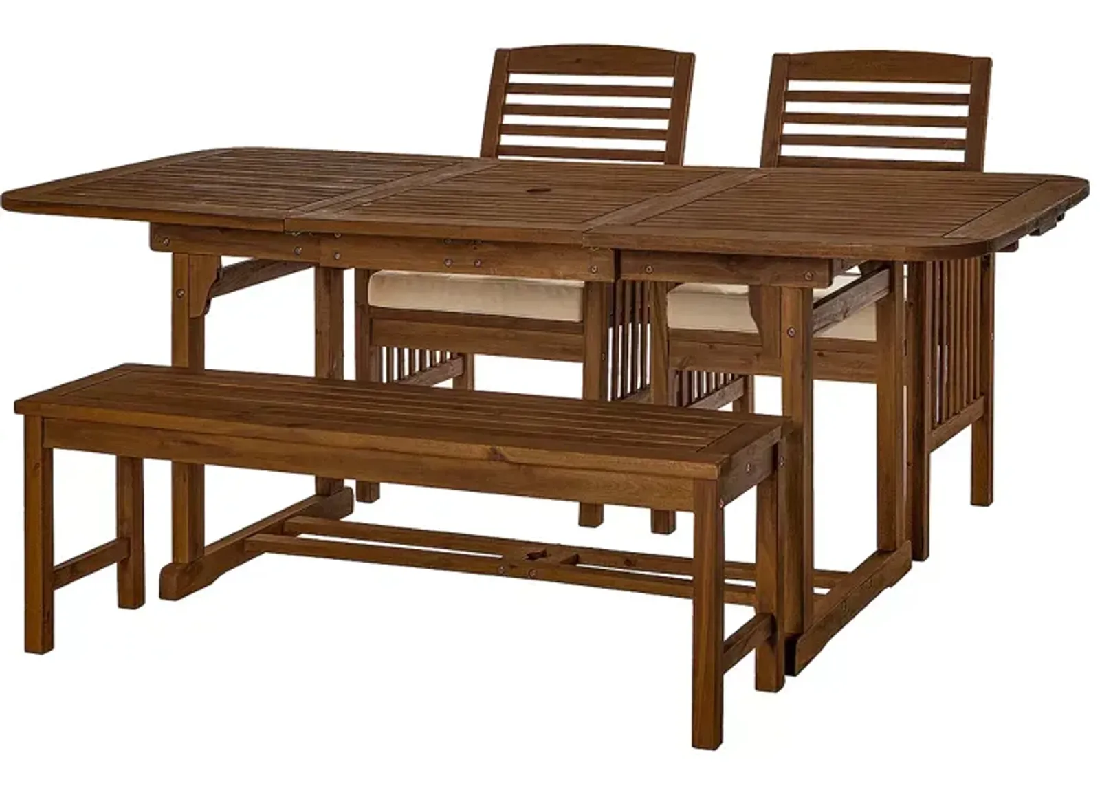 WALKER EDISON 4 Piece Patio Dining Table Set