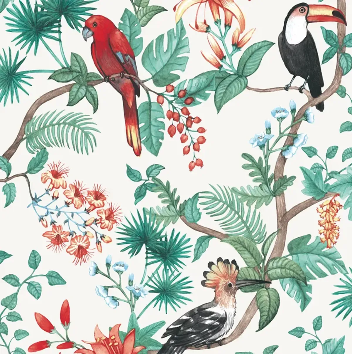 Tempaper Birds of Paradise Peel and Stick Wallpaper