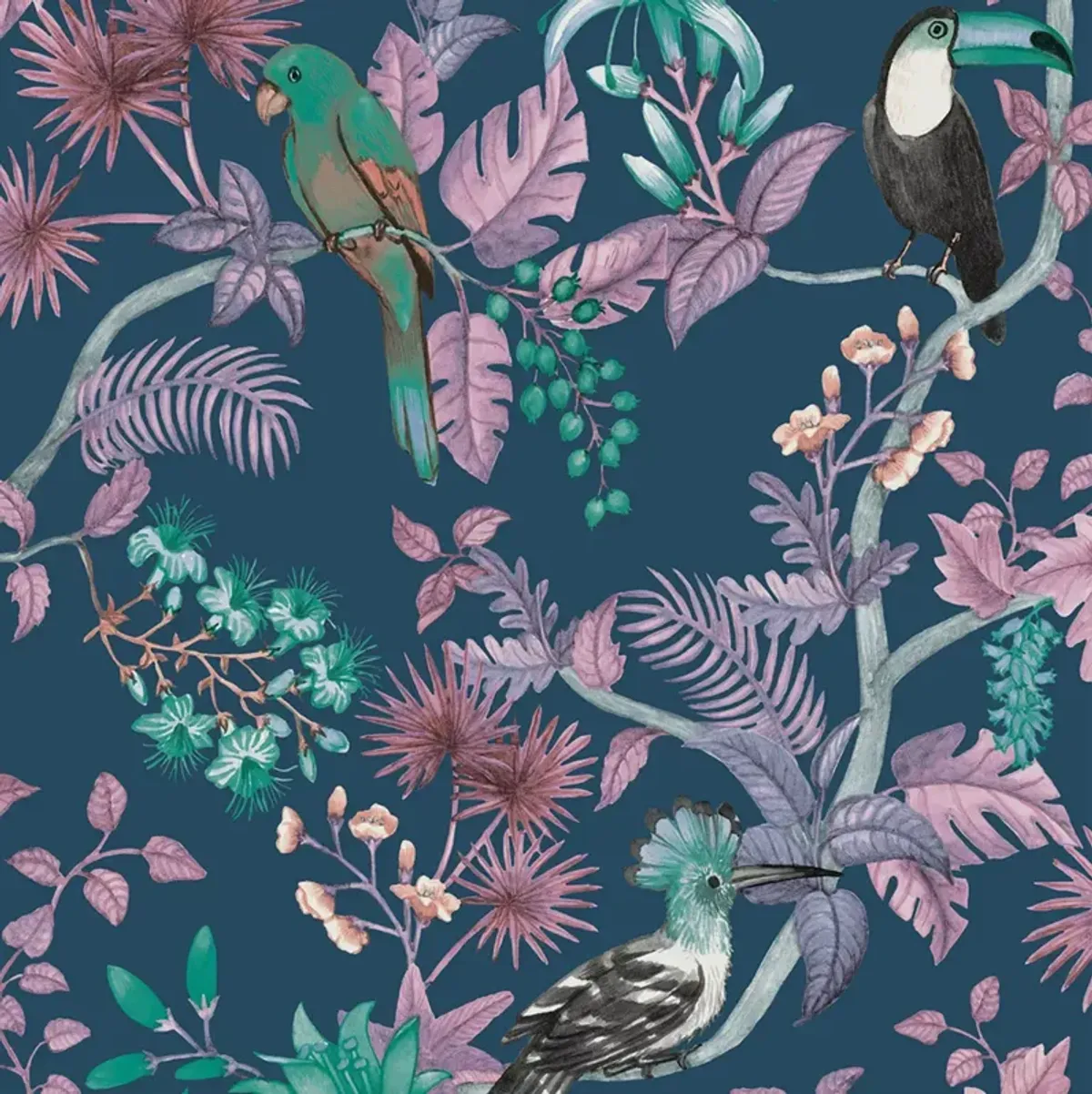 Tempaper Birds of Paradise Peel and Stick Wallpaper