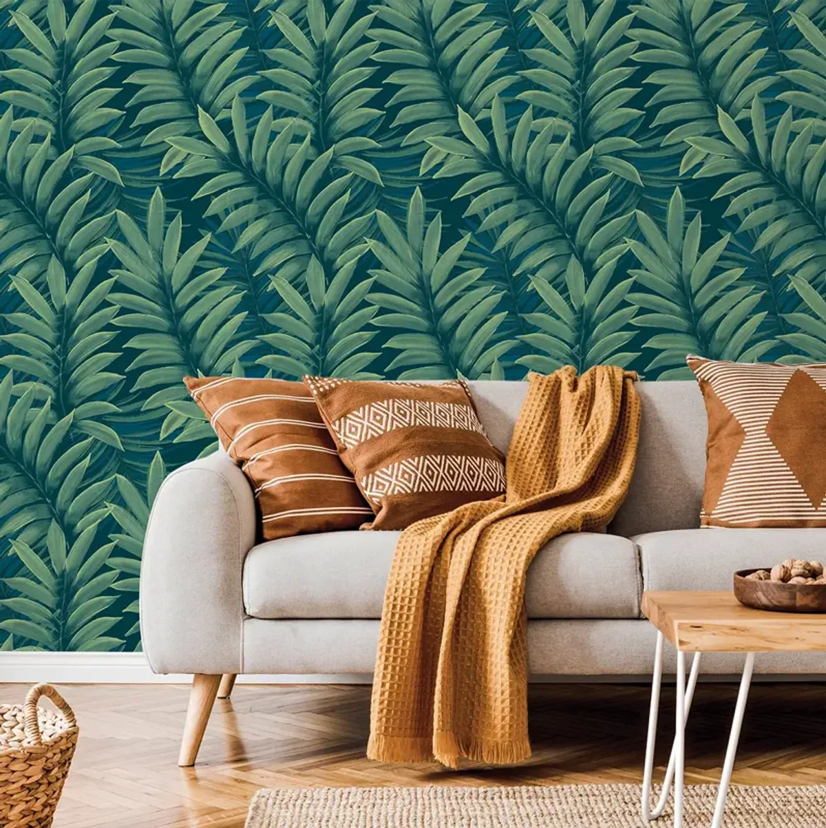 Tempaper Palm Leaves Peel and Stick Wallpaper