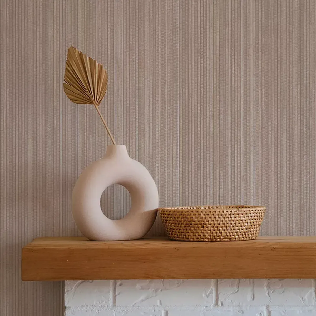 Tempaper Grasscloth Peel and Stick Wallpaper