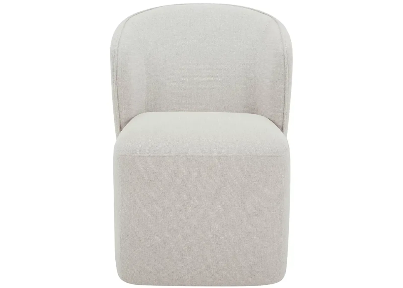 MOE'S HOME COLLECTION Larson Rolling Dining Chair with Performance Fabric 