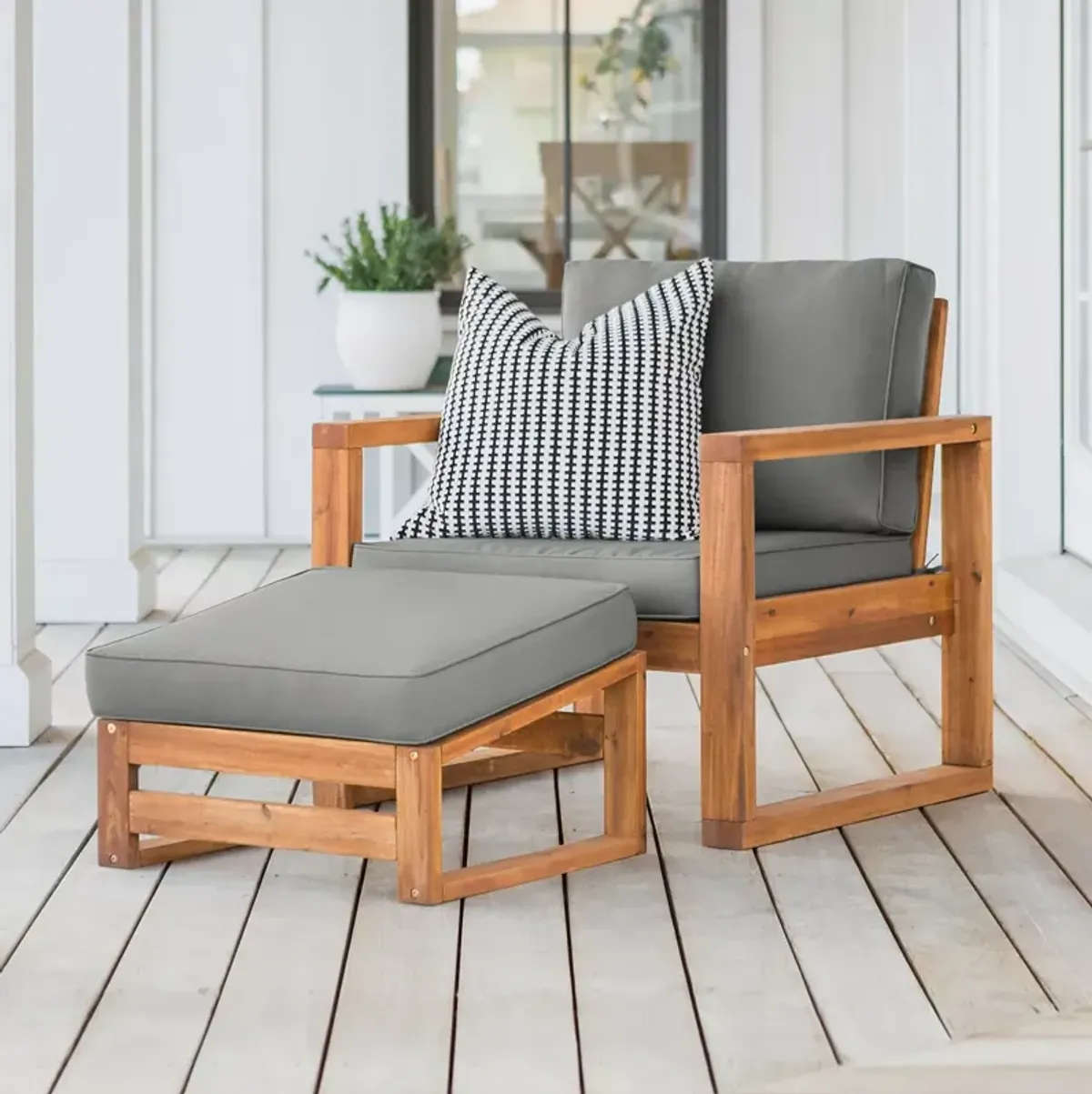 Sparrow & Wren Westport Outdoor Patio Chair & Ottoman