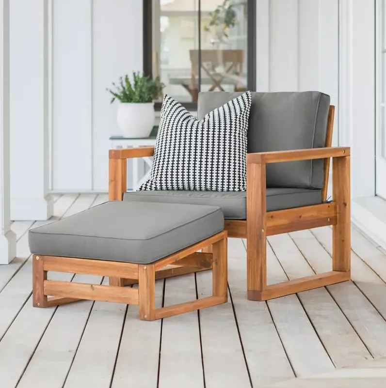 Sparrow & Wren Westport Outdoor Patio Chair & Ottoman