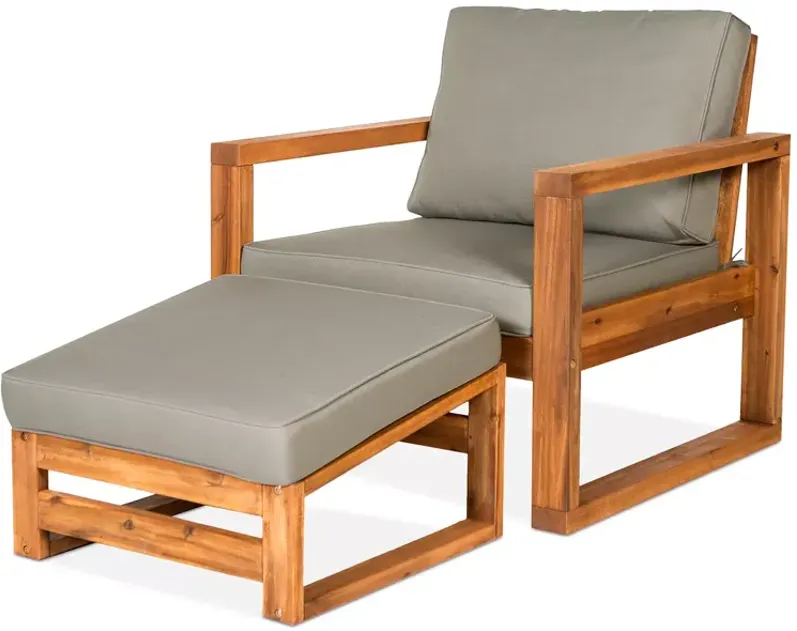 Sparrow & Wren Westport Outdoor Patio Chair & Ottoman