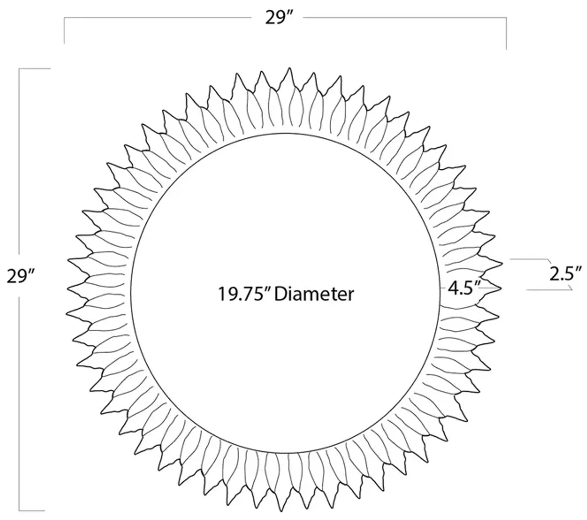 Regina Andrew Design Sun Flower Mirror, Small