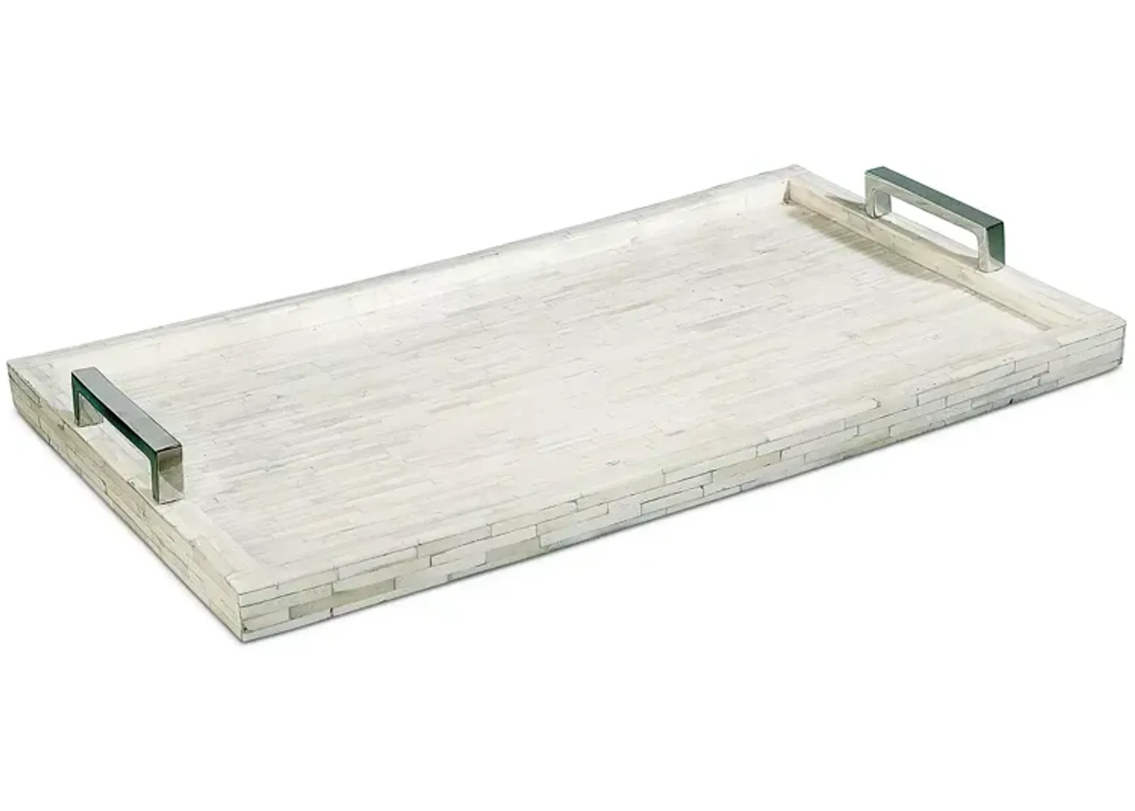 Regina Andrew Design White Bone and Nickel Tray