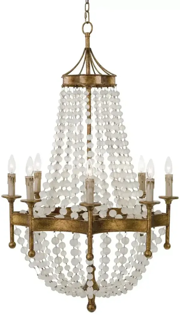 Regina Andrew Design Frosted Crystal Bead 8 Light Chandelier