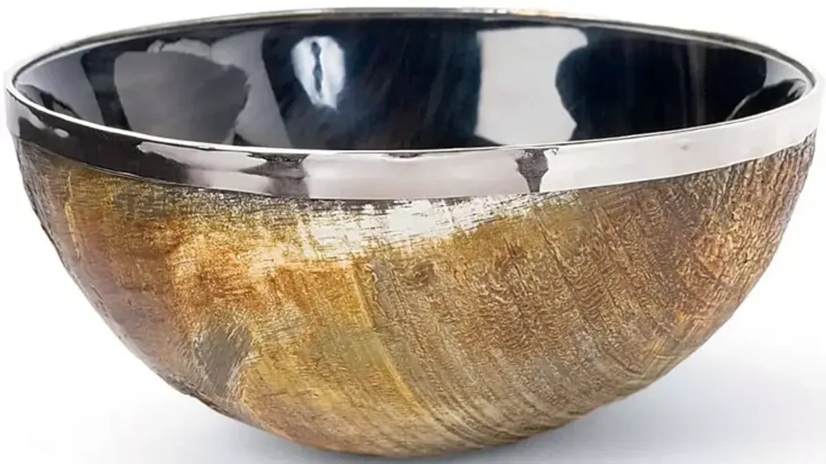 Regina Andrew Design Polished Horn and Brass Bowl