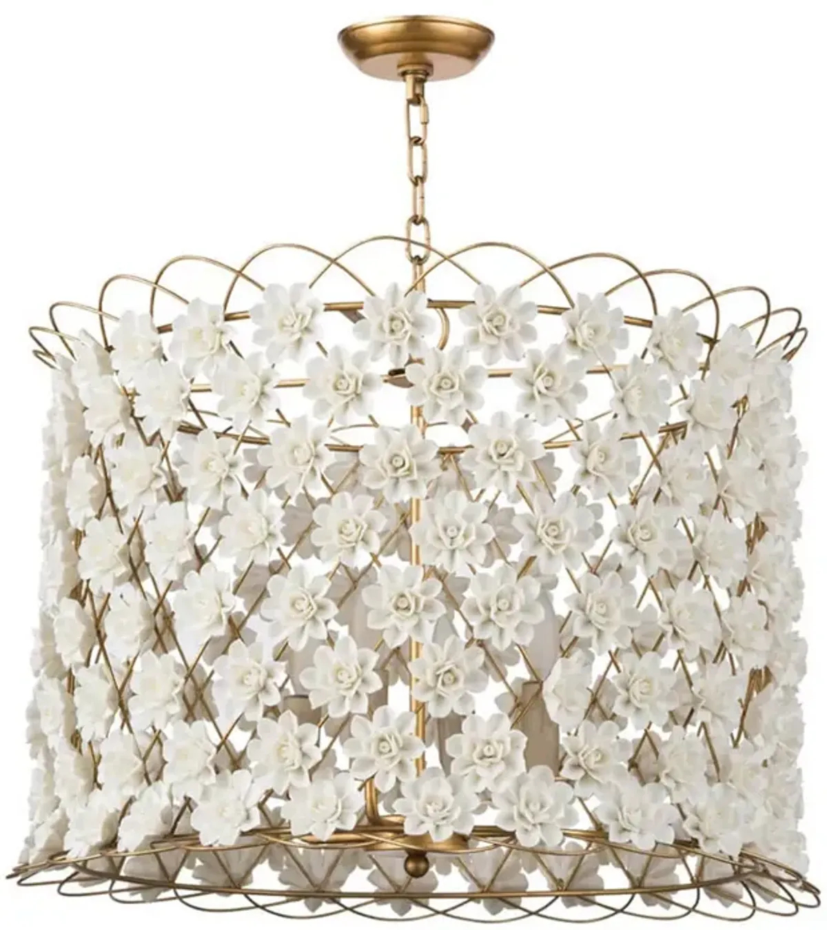 Regina Andrew Design Alice Porcelain 4 Light Flower Chandelier