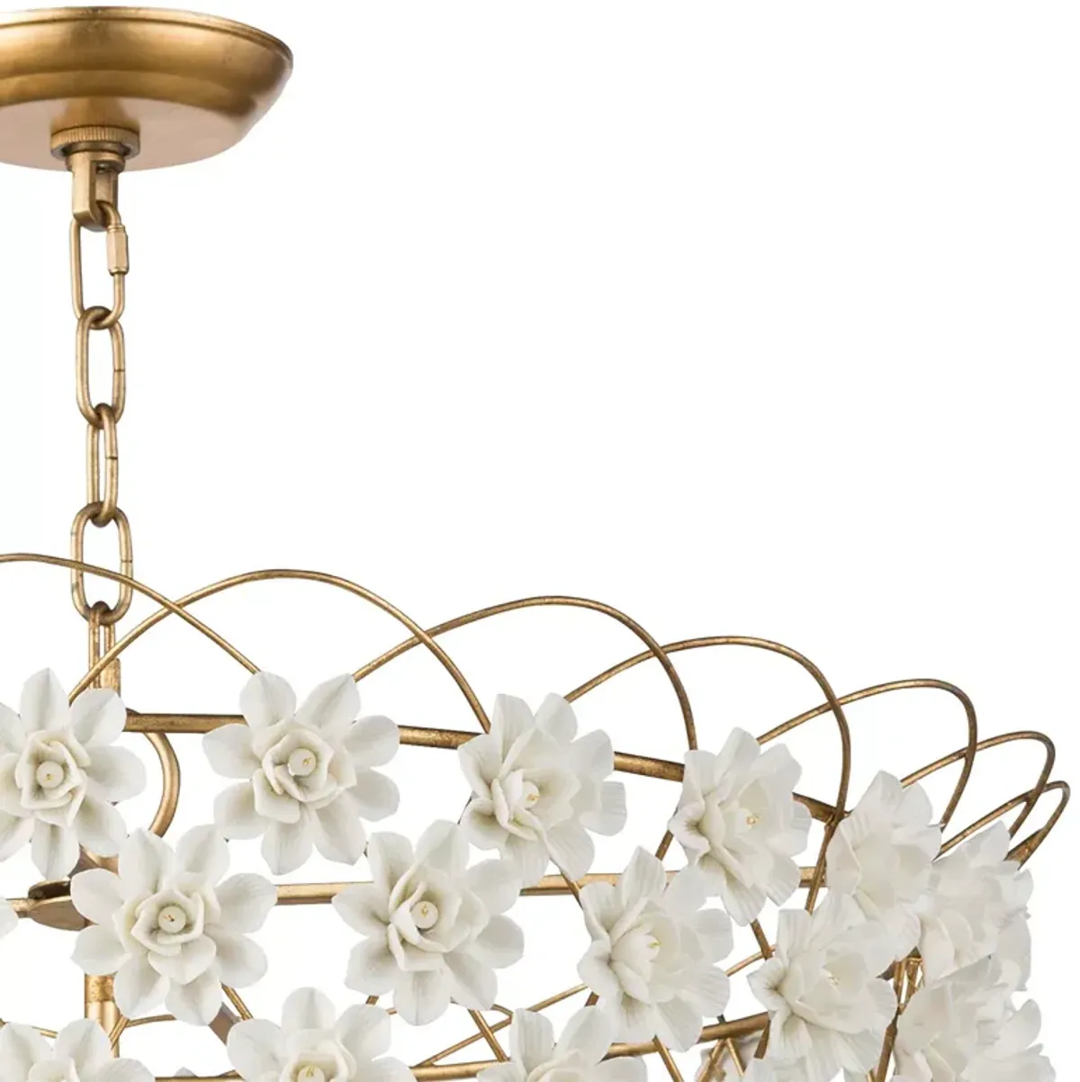 Regina Andrew Design Alice Porcelain 4 Light Flower Chandelier