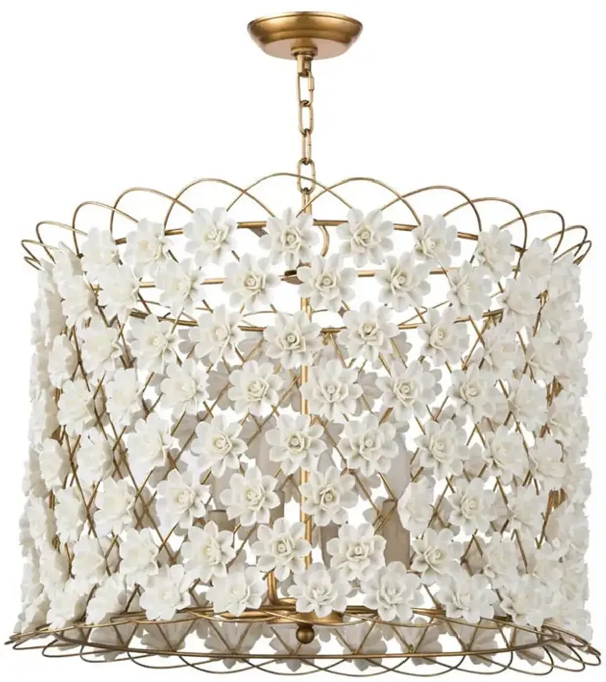 Regina Andrew Design Alice Porcelain 4 Light Flower Chandelier