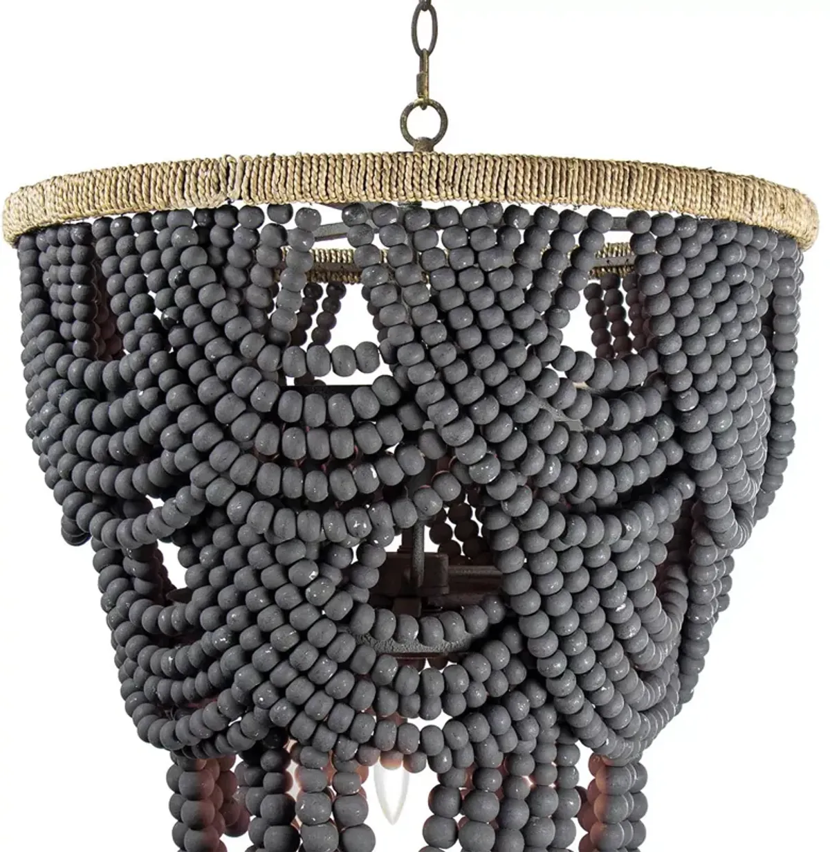 Regina Andrew Design Lorelei 8 Light Wood Bead Chandelier