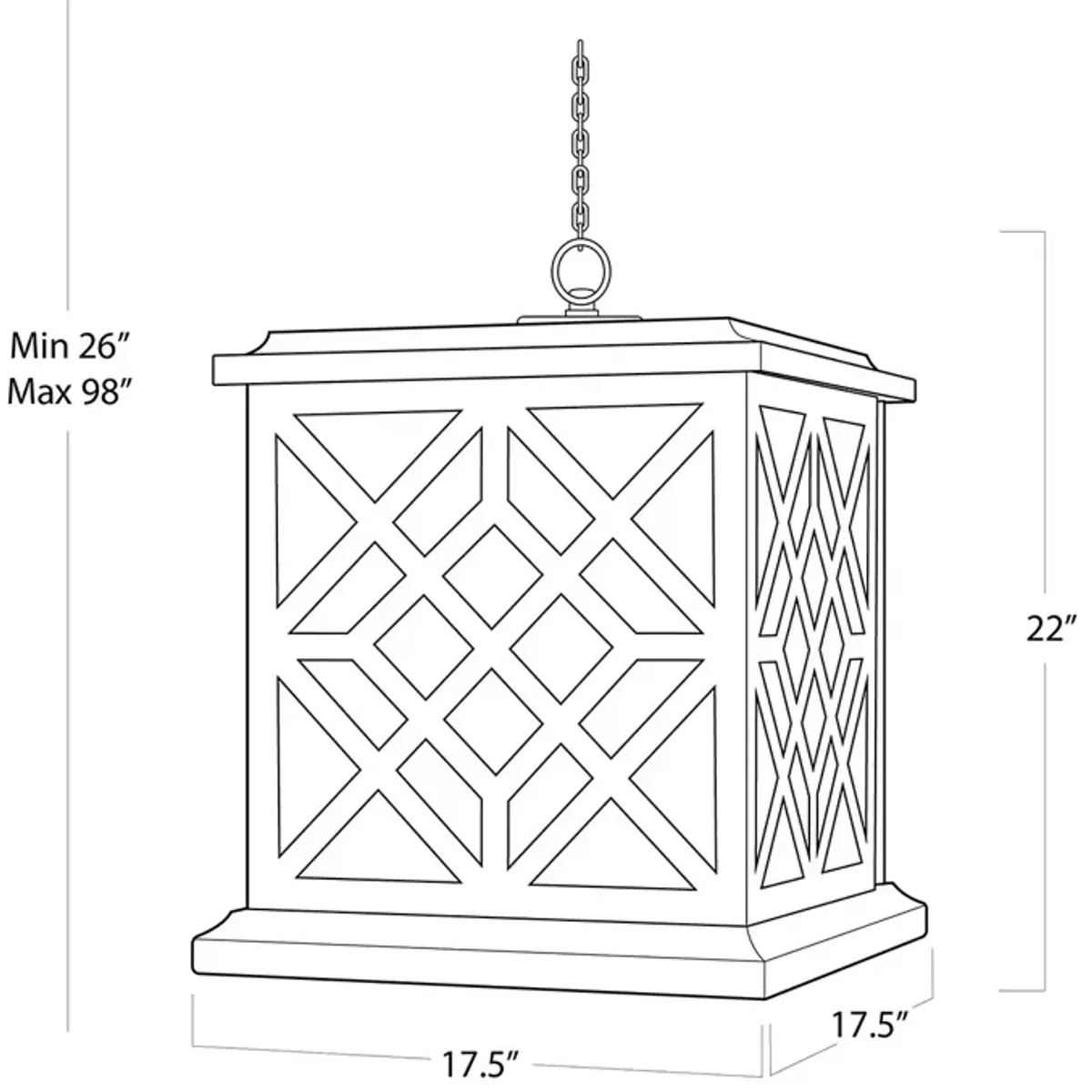 Regina Andrew Design Chatham Wood 4 Light Lantern