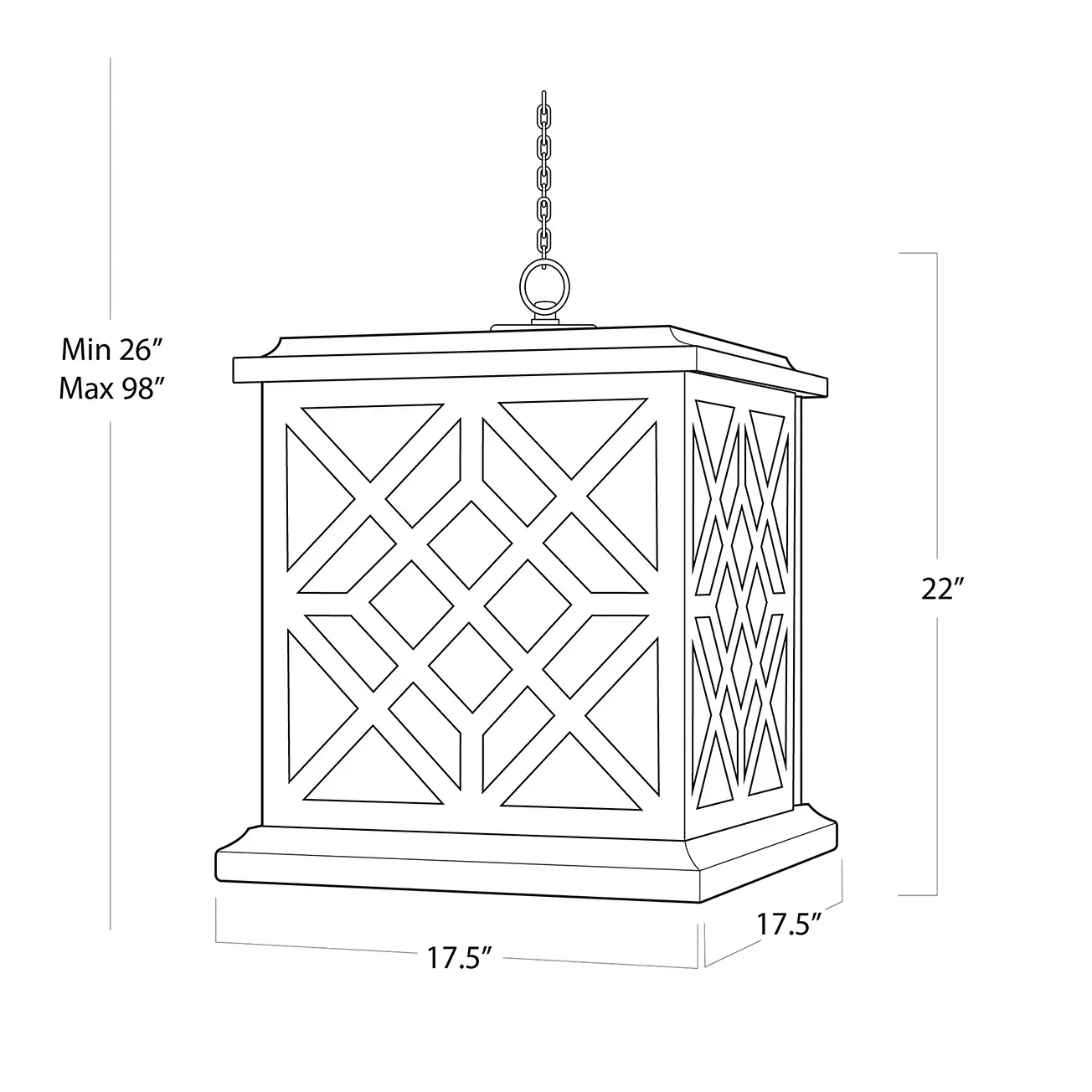 Regina Andrew Design Chatham Wood 4 Light Lantern