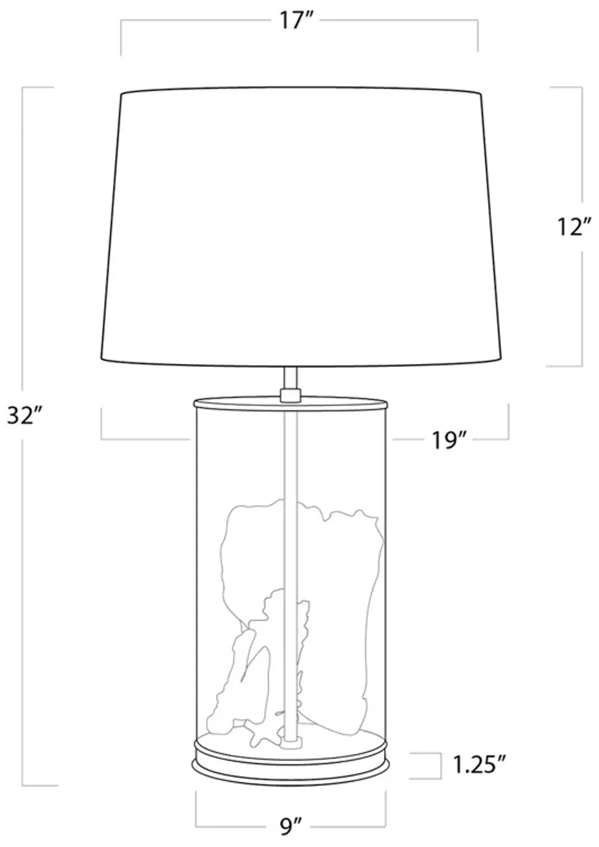 Regina Andrew Design Magelian Glass Table Lamp