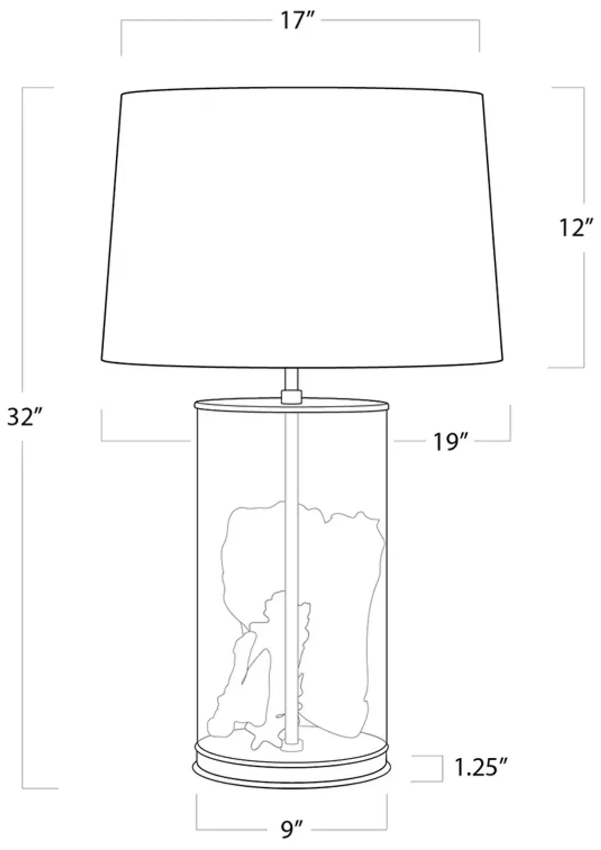 Regina Andrew Design Magelian Glass Table Lamp