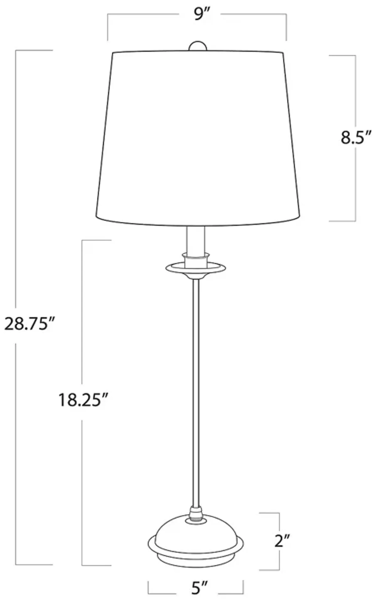 Regina Andrew Southern Living Fisher Stem Buffet Lamp