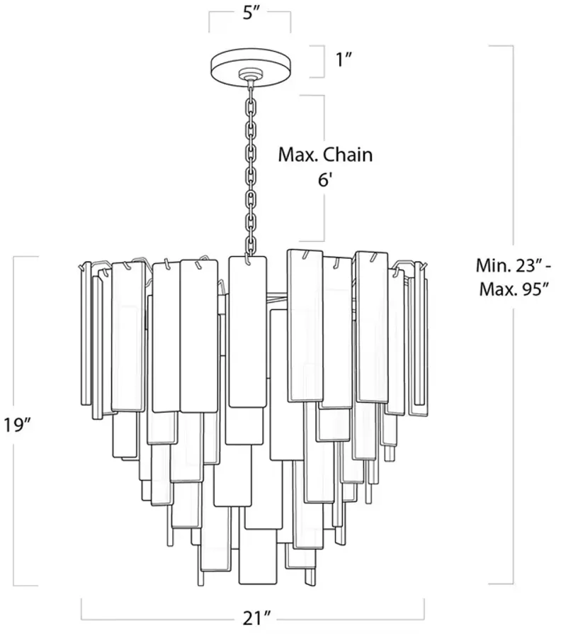 Regina Andrew Glacier Chandelier, Small 