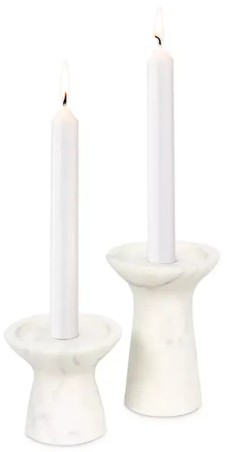 Regina Andrew Klein Marble Candle Holder, Set of 2