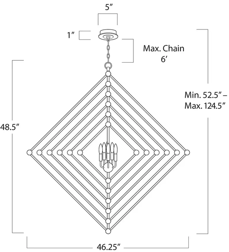 Regina Andrew Selena Square Chandelier, Large