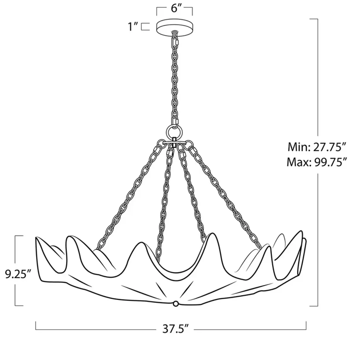 Regina Andrew Coastal Living Clam Chandelier