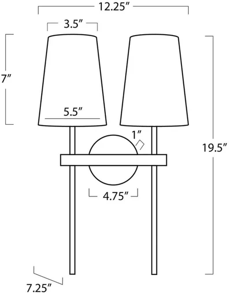 Southern Living Toni Sconce Double