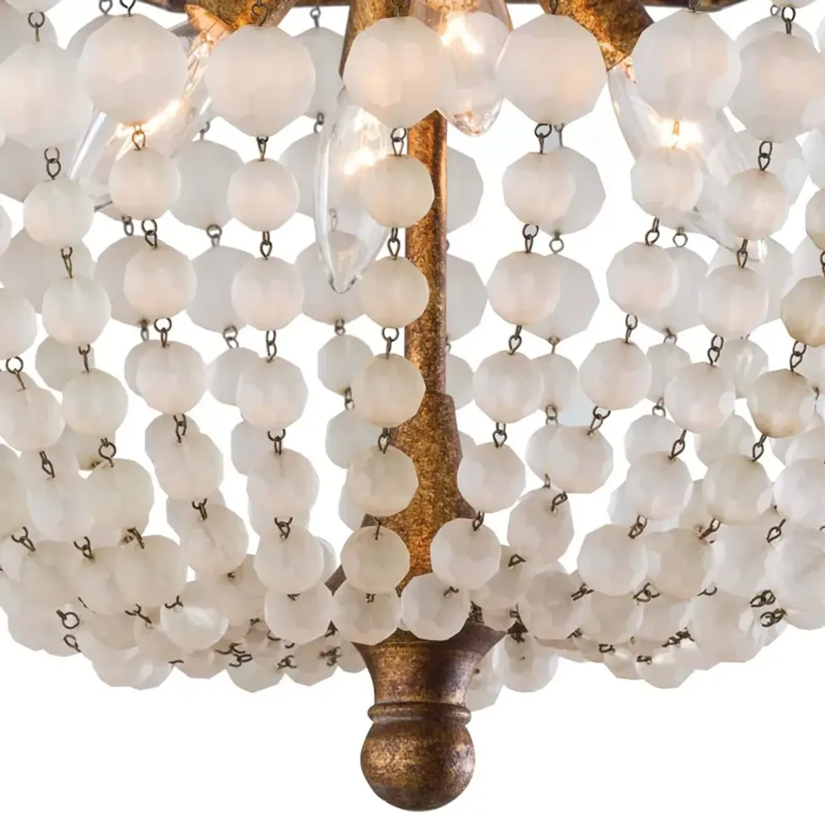 Regina Andrew Design Frosted Crystal Bead Semi Flush Mount