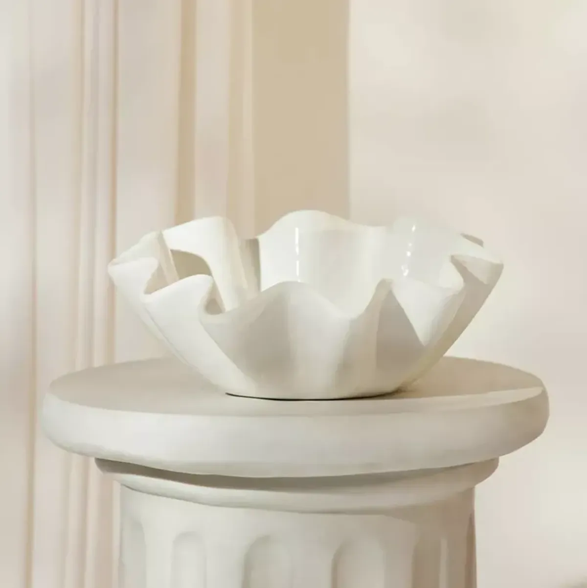 Regina Andrew Design Ruffle Ceramic Bowl, Medium