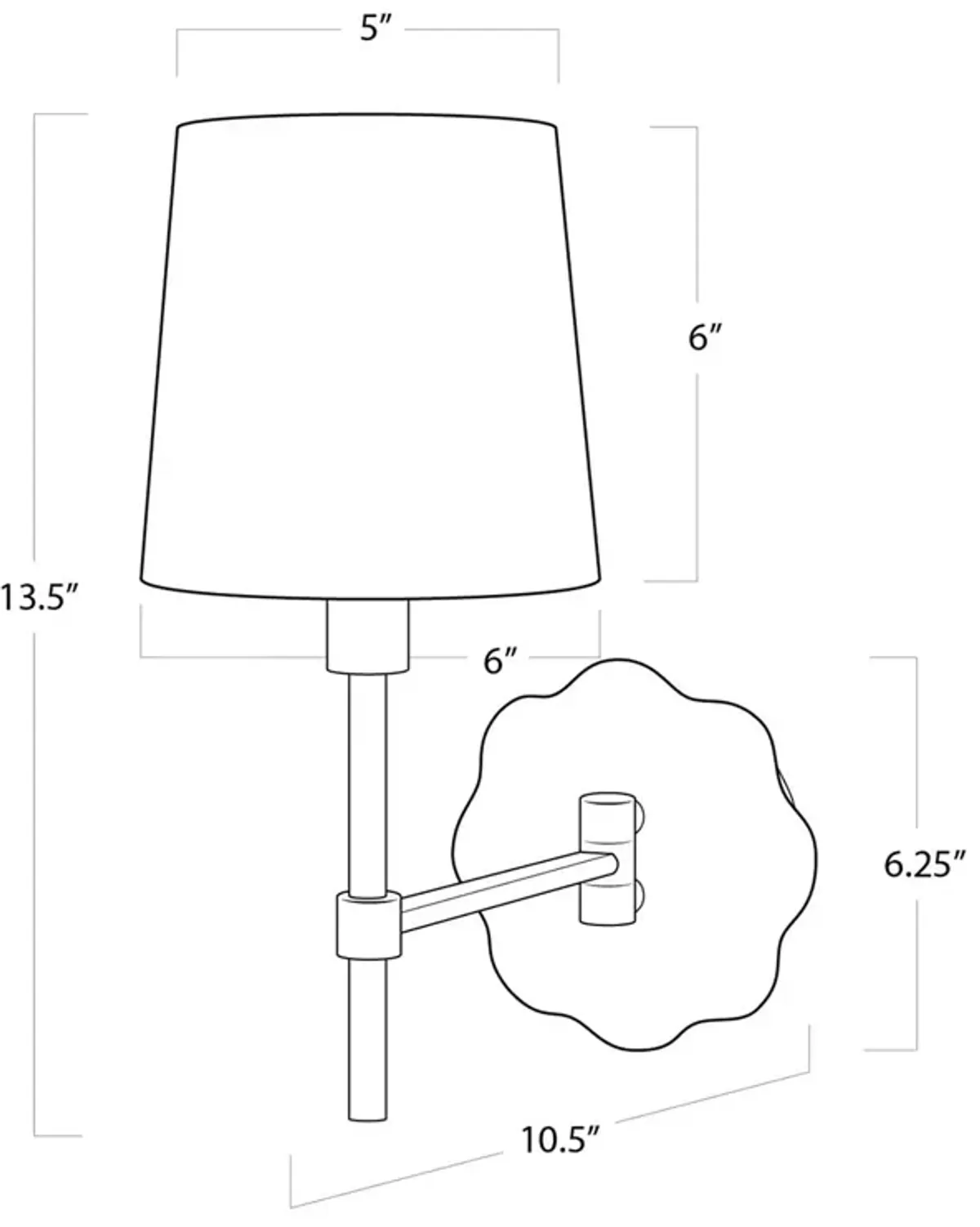 Regina Andrew Design Mia Swing Arm Sconce